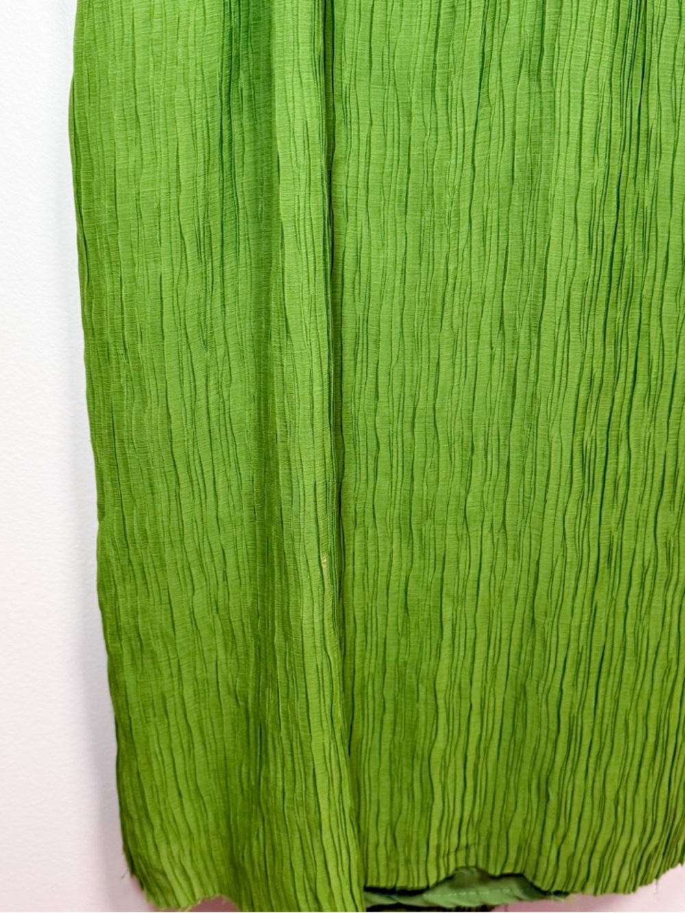 Banana Republic green halter plisse shift dress pleated summer resort vacation - Picture 4 of 11